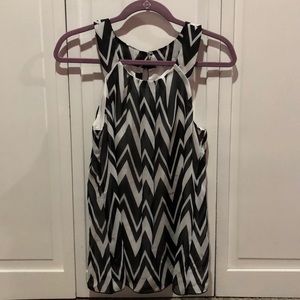 Black and white blouse